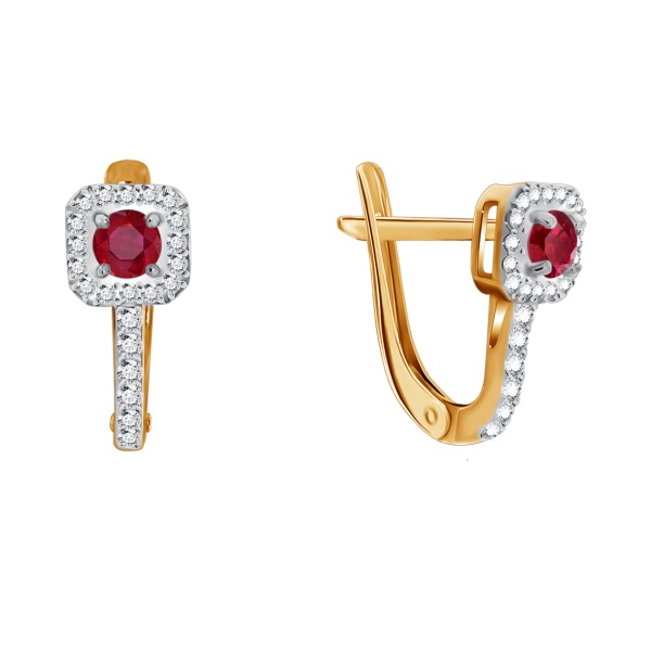 Серьги из серебра с корундом со скидкой