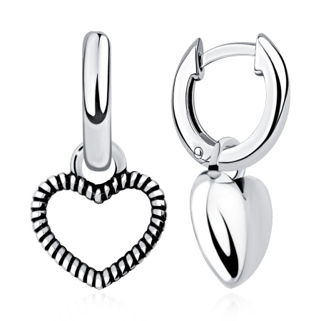 Серьги из серебра без вставок 2310404817 от KRASNOE, металл Серебро, вставка Без вставок