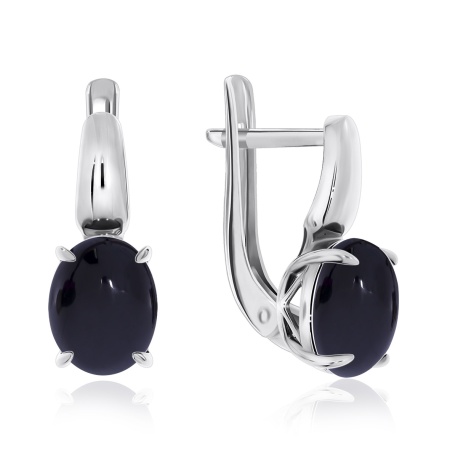 Серьги из серебра с агатами 2340390045-20 от KRASNOE, металл Серебро, вставка Агат