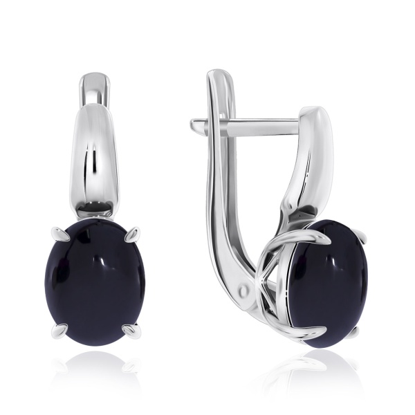 Серьги из серебра с агатами 2340390045-20 от KRASNOE, металл Серебро, вставка Агат