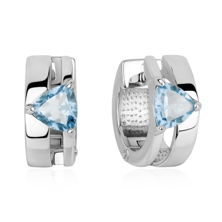 Серьги из серебра с топазами