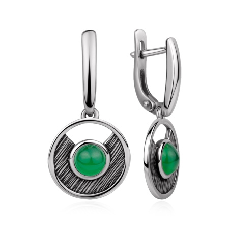 Серьги из серебра с агатами 2310396531-60 от KRASNOE, металл Серебро, вставка 