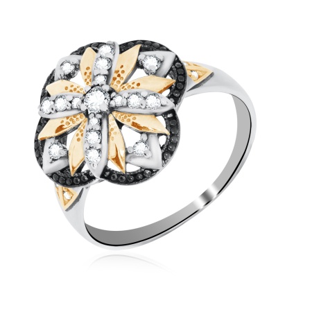 Купить кольцо из серебра с топазами в интернет-магазине KRASNOE