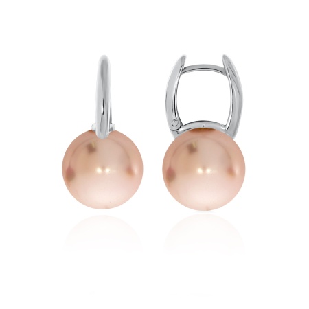 Серьги из серебра с жемчугом 2340244318-35 от KRASNOE, металл Серебро, вставка Жемчуг Имитация