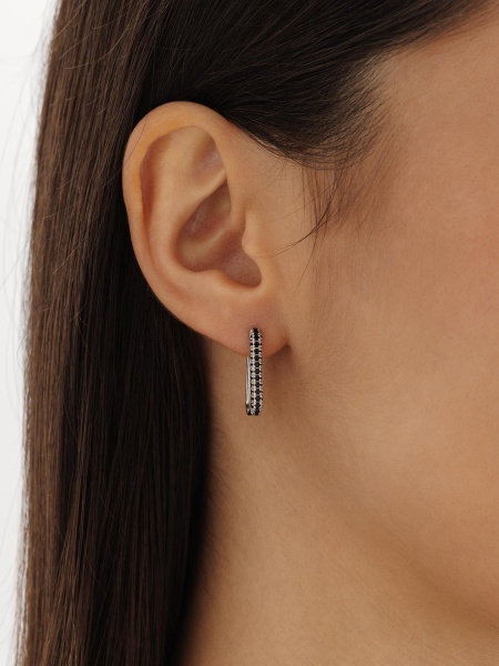 Серьги из серебра с ситаллами