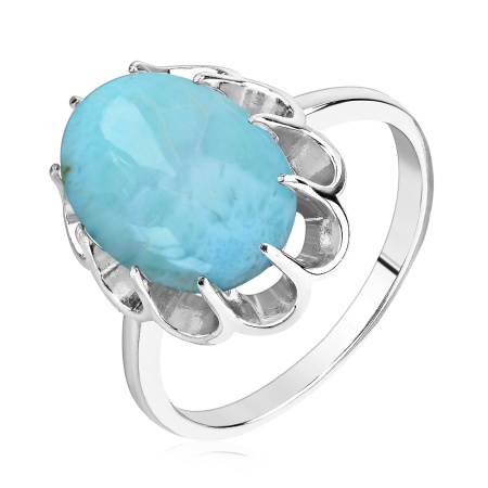 Купить кольцо из серебра с ларимаром в интернет-магазине KRASNOE