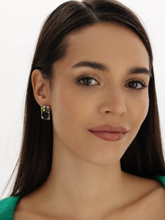 Серьги из серебра с агатами, ситаллами и фианитами 2340391177-20 от KRASNOE, металл Серебро, вставка Агат