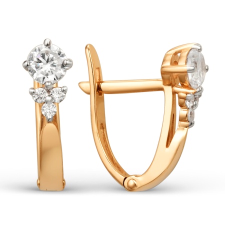 Серьги из золота 000982-1102 от KRASNOE, металл Золото, вставка Фианит