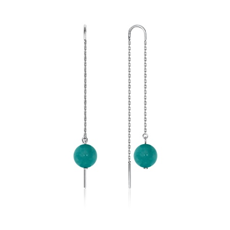 Серьги из серебра с агатами