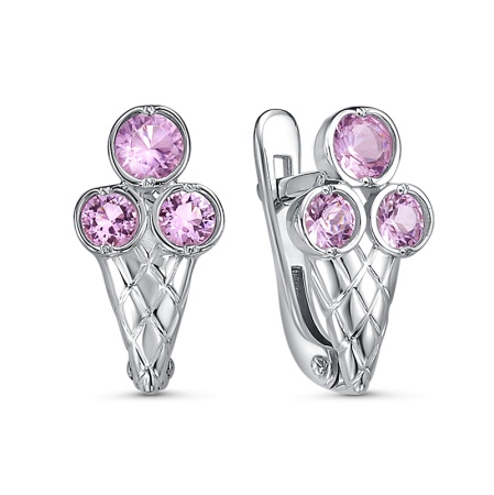 Серьги из серебра с1202965 от KRASNOE, металл Серебро, вставка Фианит