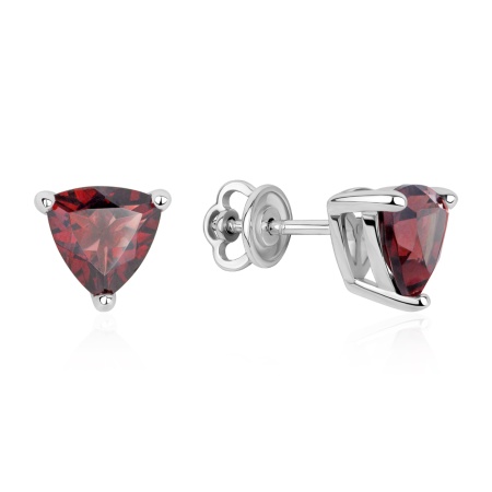 Серьги из серебра с гранатом