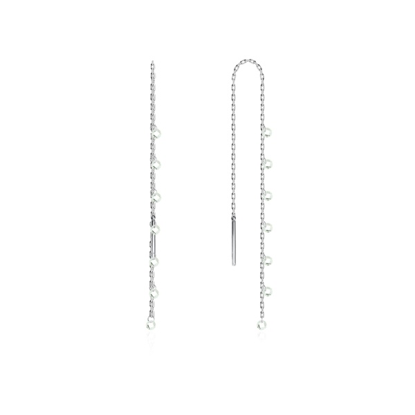 Серьги из серебра с фианитами 2340202240-13 от KRASNOE, металл Серебро, вставка Фианит