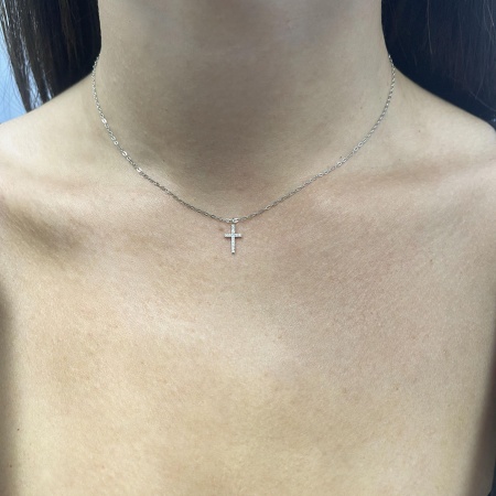 Колье из серебра с фианитами