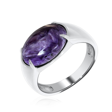 Купить кольцо из серебра с чароитом в интернет-магазине KRASNOE