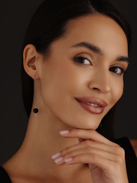 Серьги из серебра с агатами 2340390712-1-20 от KRASNOE, металл Серебро, вставка Агат