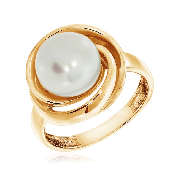 Кольцо из серебра с жемчугом со скидкой