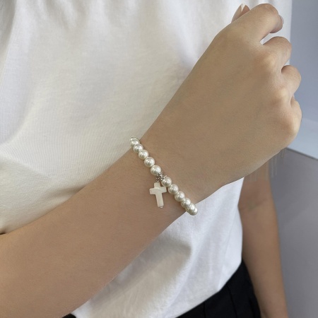 Купить браслет из серебра с жемчугом