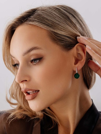 Серьги из серебра с агатами 2340391557-1-60 от KRASNOE, металл Серебро, вставка Агат