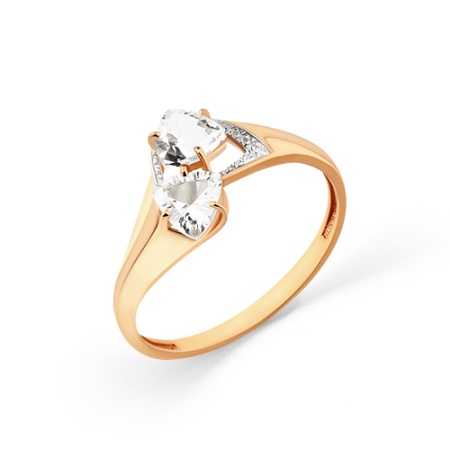 Купить кольцо из золота с хрусталём в интернет-магазине KRASNOE