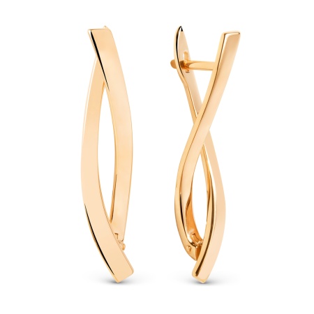 Серьги из золота без вставок 018672-1000 от KRASNOE, металл Золото, вставка 