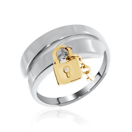 Купить кольцо из серебра с фианитами в интернет-магазине KRASNOE