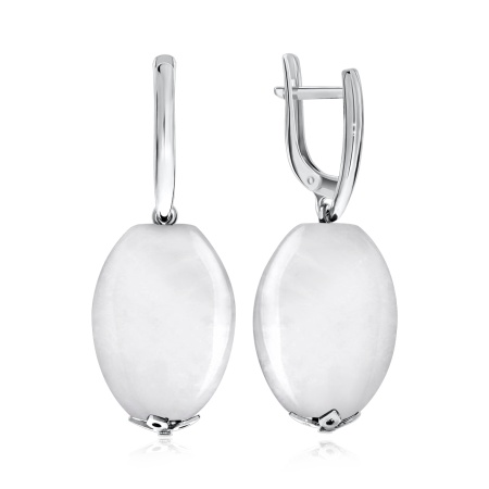 Серьги из серебра с хрусталём 2340520306-2 от KRASNOE, металл Серебро, вставка Горный хрусталь