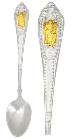 Православная ложка из серебра без вставок