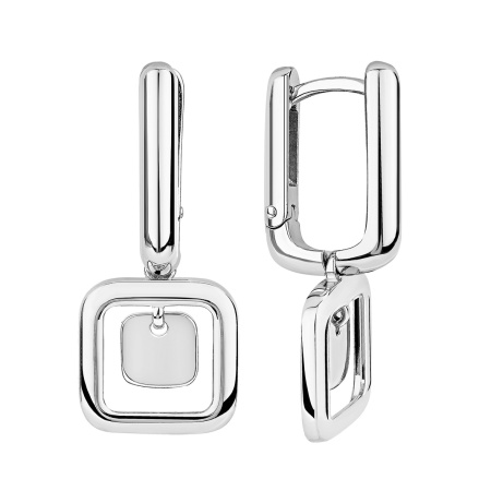 Серьги из серебра без вставок 2340405303 от KRASNOE, металл Серебро, вставка Без вставок