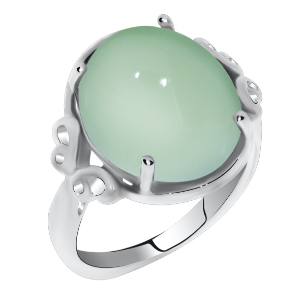Кольцо из серебра с халцедоном со скидкой