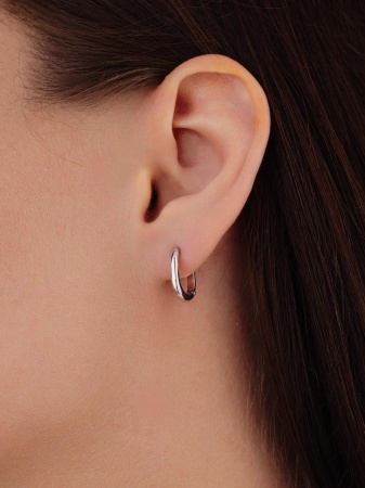 Серьги из серебра без вставок