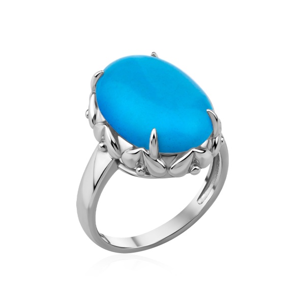 Купить кольцо из серебра с бирюзой в интернет-магазине KRASNOE