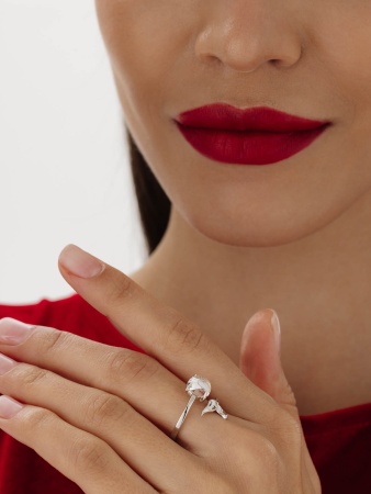 Купить кольцо из серебра с горным хрусталем в интернет-магазине KRASNOE