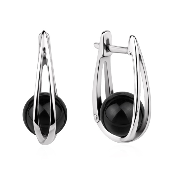 Серьги из серебра с агатами в ювелирном интернет-магазине