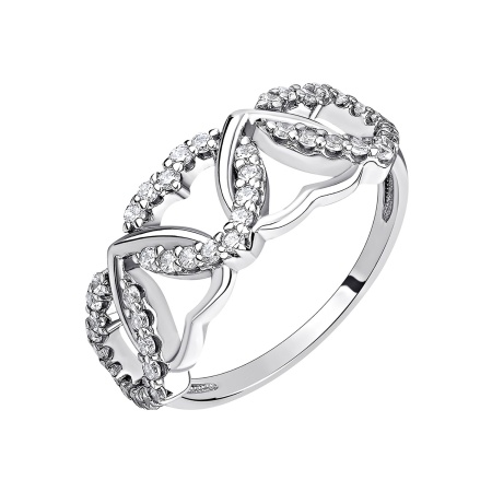 Купить кольцо из серебра с фианитами в интернет-магазине KRASNOE