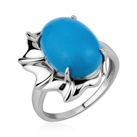 Купить кольцо из серебра с бирюзой в интернет-магазине KRASNOE