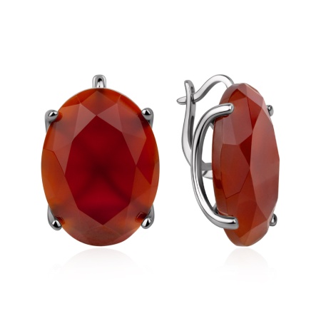 Серьги из серебра с агатами 2340396495-31 от KRASNOE, металл Серебро, вставка 