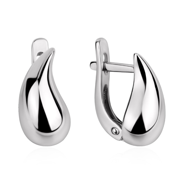 Серьги из серебра без вставок в ювелирном интернет-магазине