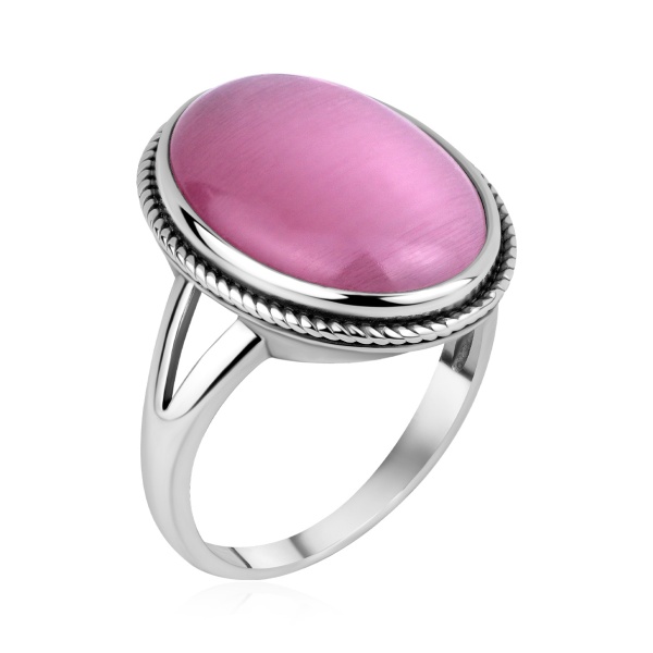 Купить кольцо из серебра с кошачим глазом в интернет-магазине KRASNOE