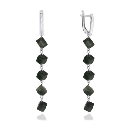 Серьги из серебра с агатами