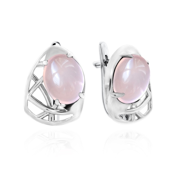 Серьги из серебра с кварцем 2340100988-30 от KRASNOE, металл Серебро, вставка Кварц