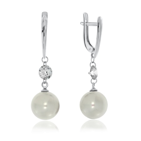Серьги из серебра с жемчугом