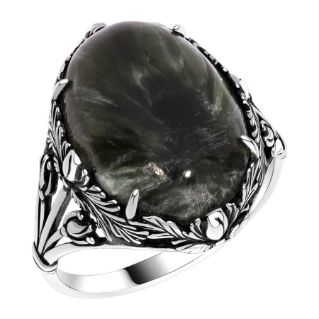 Купить кольцо из серебра с серафинитом в интернет-магазине KRASNOE