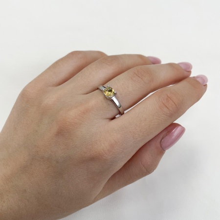 Купить кольцо из серебра с цитрином в интернет-магазине KRASNOE