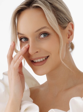 Серьги из серебра с жемчугом 2340240868 от KRASNOE, металл Серебро, вставка Жемчуг Имитация