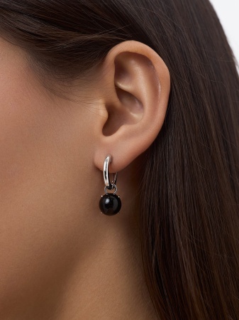 Серьги из серебра с агатами