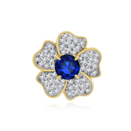 Купить подвеска из серебра с ситаллом и фианитами