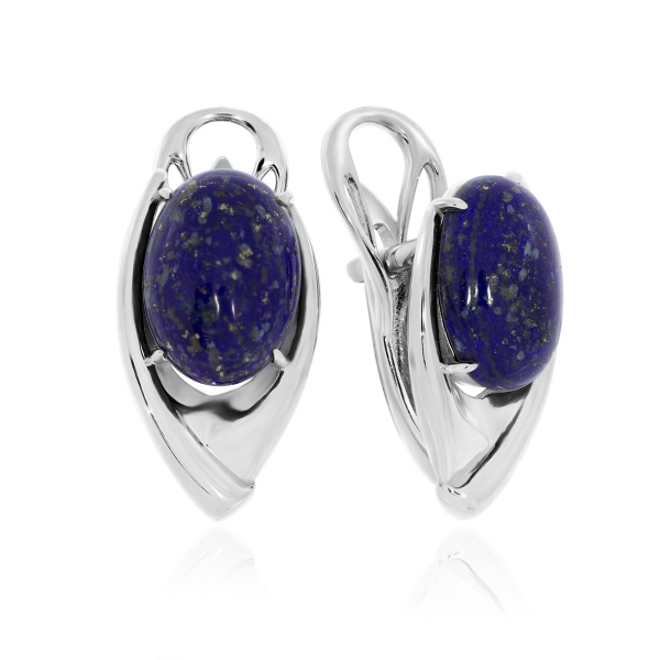Серьги из серебра с лазуритами