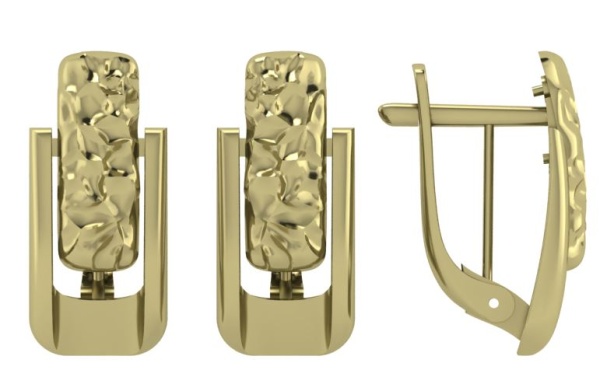 Серьги из золота без вставок 035842-1000 от KRASNOE, металл Золото, вставка 