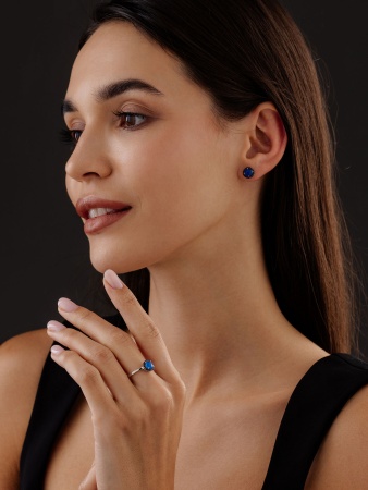 2348871972л-1-105 Серьги (Ag 925) 2348871972л-1-105 от KRASNOE, металл Серебро, вставка Агат