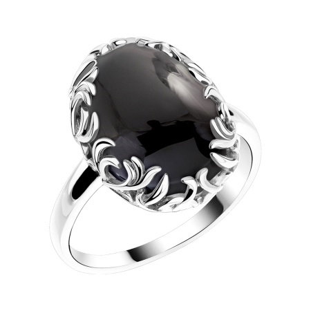 Купить кольцо из серебра с кошачьим глазом в интернет-магазине KRASNOE